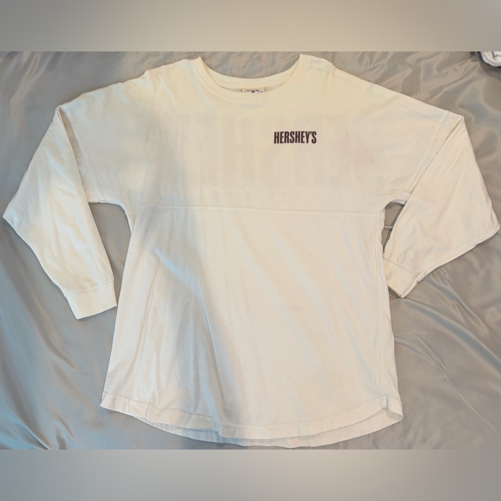 J. America Cream Long Sleeve Hershey's Logo Pullover